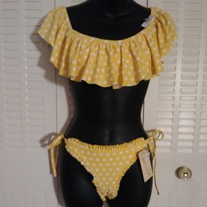 CABANA DEL SOL Off Shoulder Bikini NEW Small